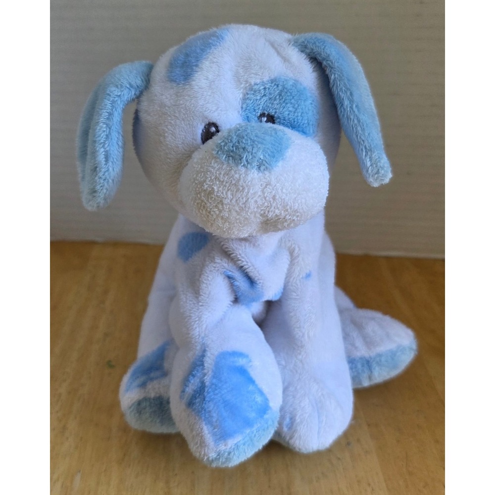 Ty Pluffies Baby Pups Blue Puppy Dog Plush Spots Spotted TyLux Lovey Mark on tag